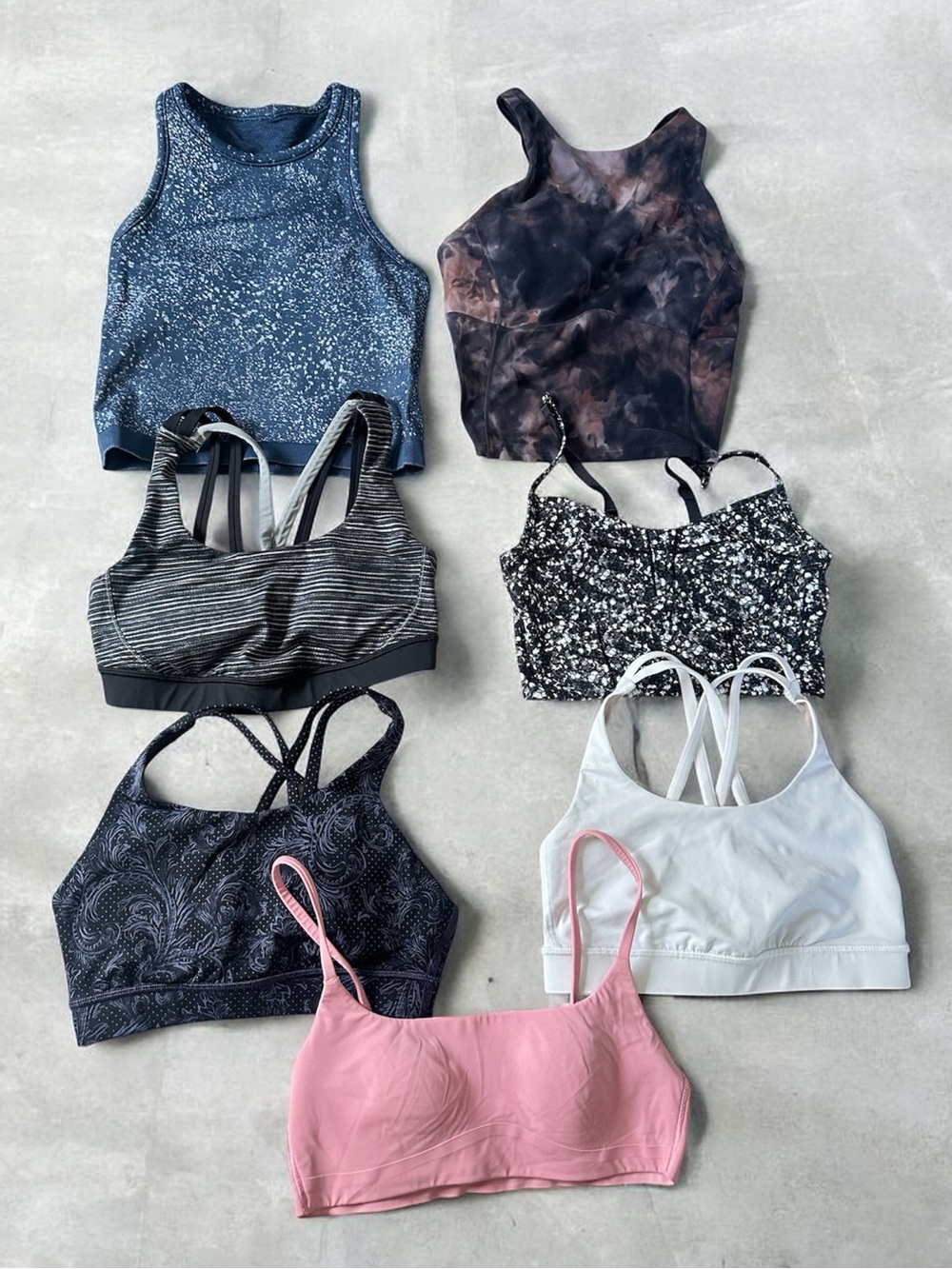 7 piece Lululemon sports bra / crop top bundle